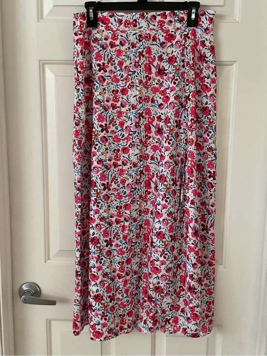 SHEIN Dresses & Skirts - SHEIN White Maxi Skirt with Pink Floral Print